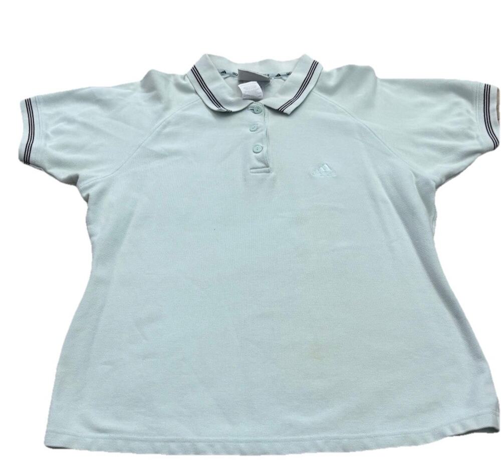 Adidas Golf Polo Shirt Women’s Large Mint Green Short Sleeve Climalite Golf Top